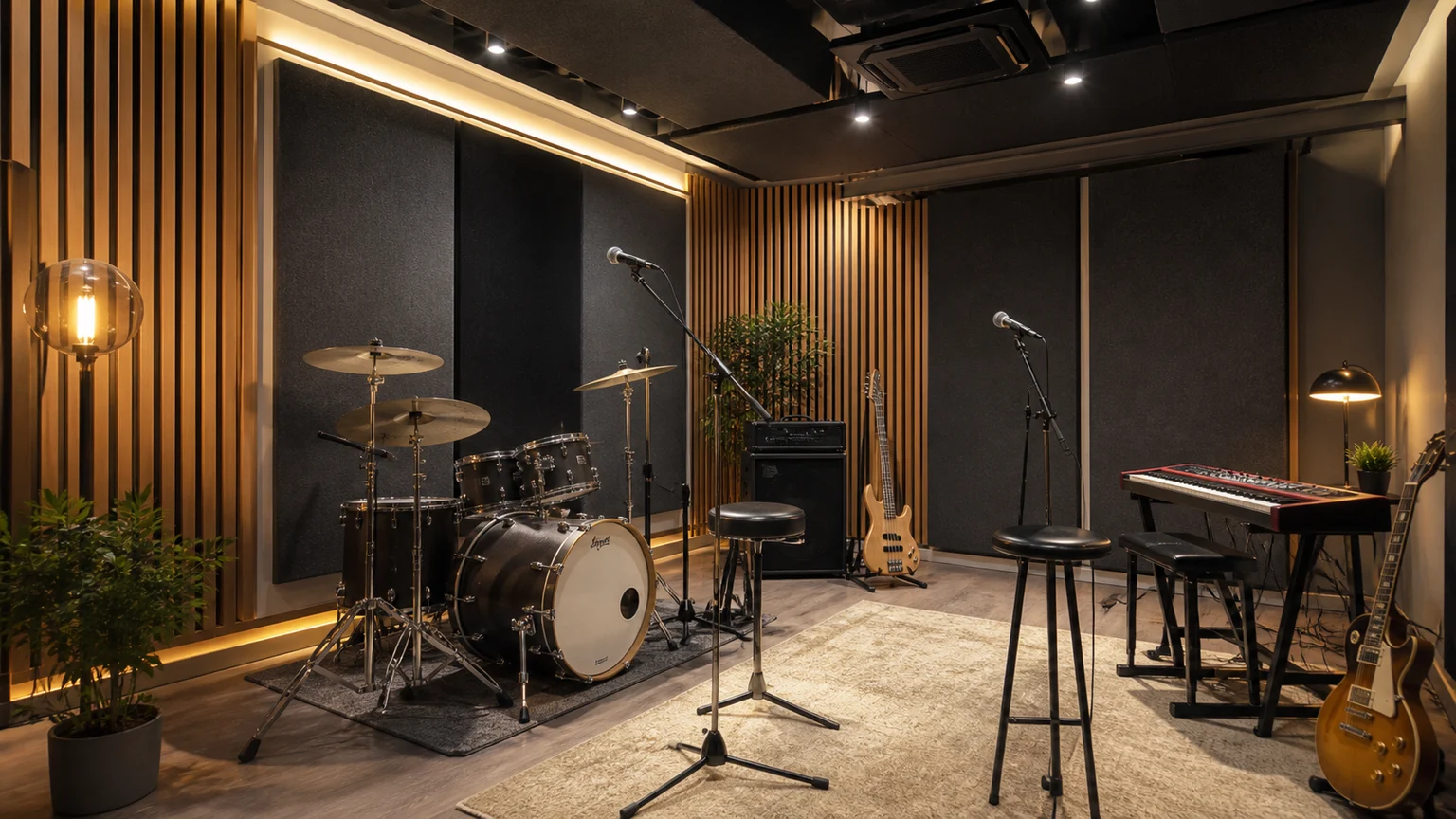 DIVA brand concept visual of an acoustically treated live room