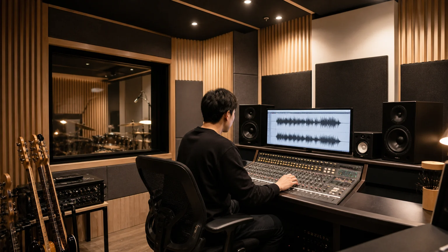 DIVA brand concept visual of a producer working in the studio