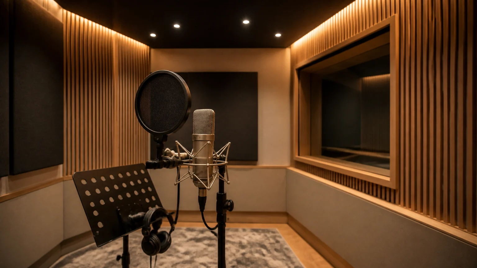 DIVA brand concept visual of a vocal recording booth